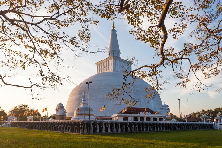 cultural triangle anuradhapura the ruwanweliseya stupa in the anuradhapura ancient capital (unesco site)